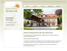 Tablet Screenshot of gaestezimmer-hollerith.de